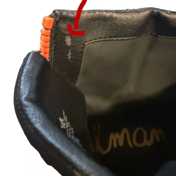 Black and Orange Ankle Boots - Picture 9 of 13